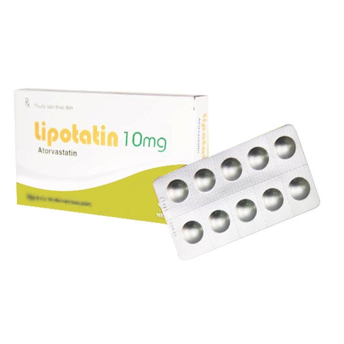 Thuốc Lipotatin 10mg Mebiphar điều trị tăng cholesterol toàn phần (3 vỉ x 10 viên)