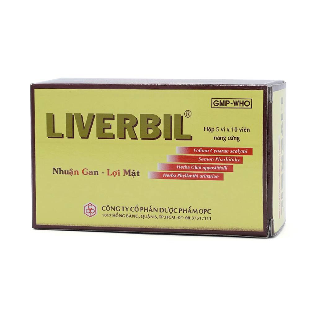 Thuốc Liverbil OPC nhuận gan, lợi mật, hỗ trợ điều trị viêm gan (5 vỉ x 10 viên)