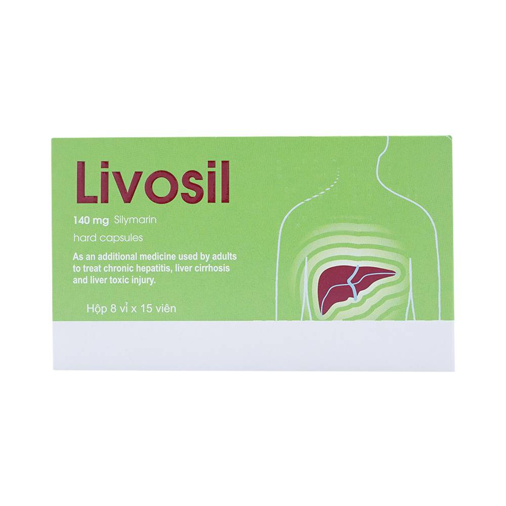 Viên nang cứng Livosil 140mg aconitum hỗ trợ điều trị viêm gan mạn tính, xơ gan (8 vỉ x 15 viên)