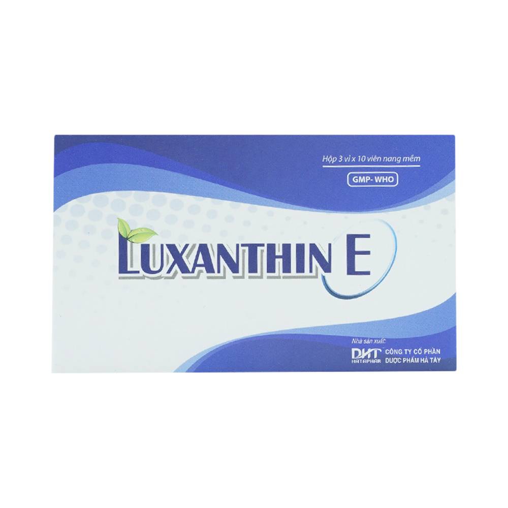 Thuốc Luxathin-E hỗ trợ điều trị bệnh lý về mắt, khô mắt, nhìn mờ, cải thiện thị lực (3 vỉ x 10 viên)