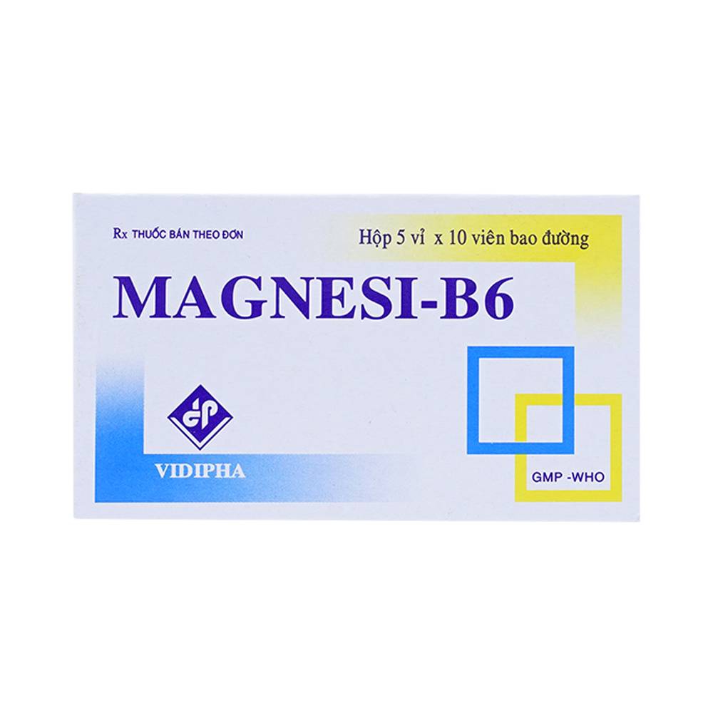 Viên nén Magnesi-B6 Vidipha điều trị thiếu magnesi (5 vỉ x 10 viên)