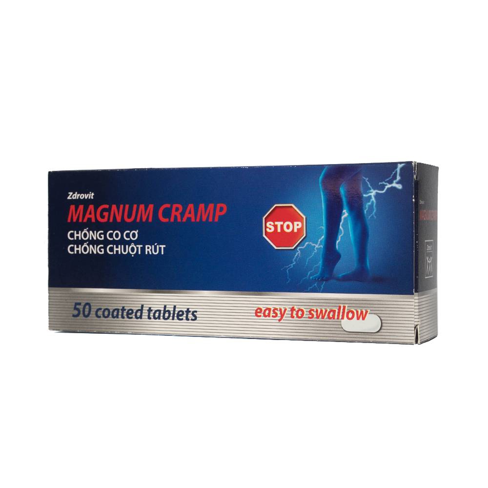 Viên uống Magnum Cramp Zdrovit hỗ trợ hoạt động của cơ và hệ thần kinh, chống co cơ (50 viên)