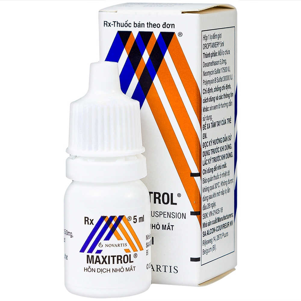 Thuốc nhỏ mắt Maxitrol Alcon điều trị viêm mắt (5ml)