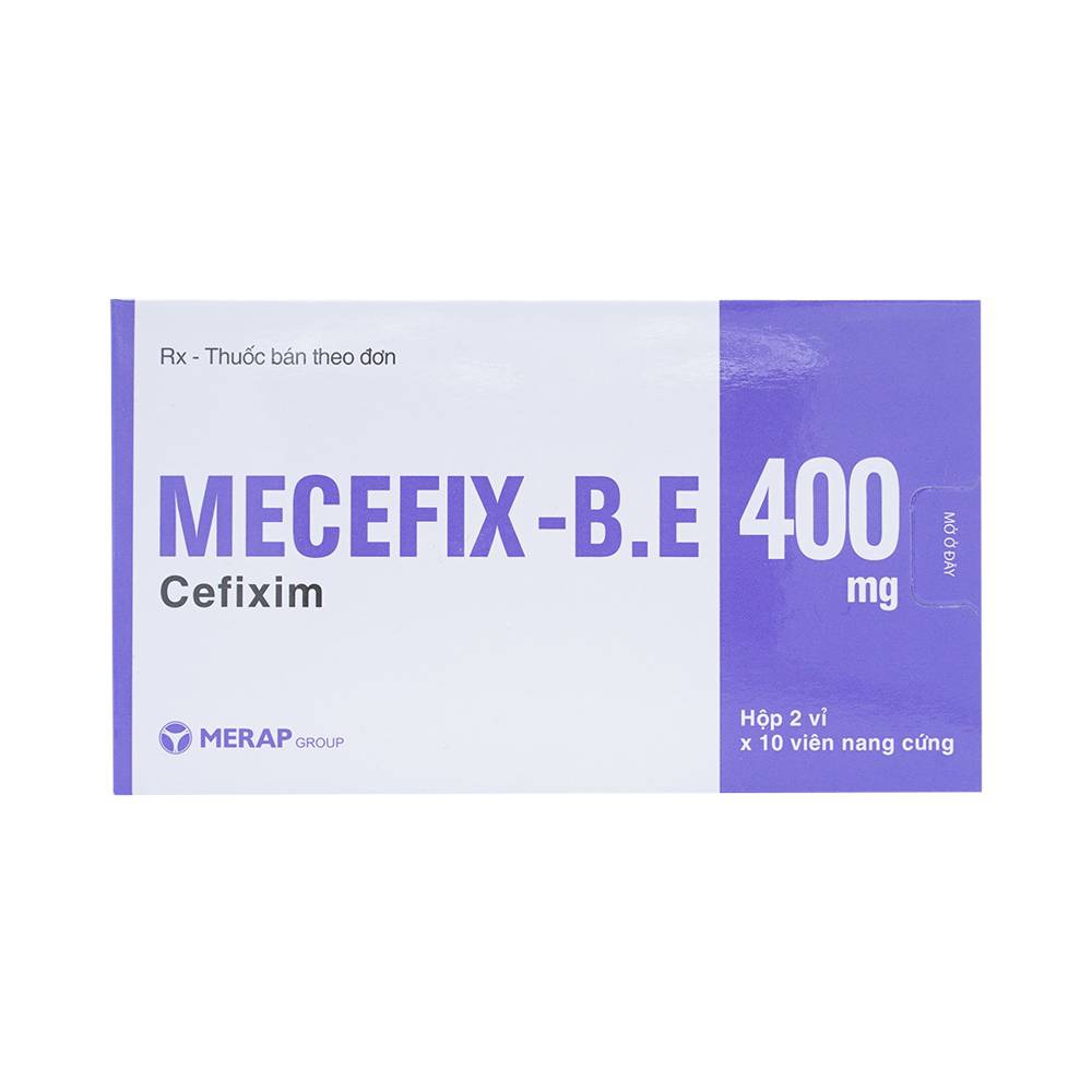 Thuốc Mecefix-B.E 400mg Merap điều trị một số bệnh nhiễm khuẩn (2 vỉ x 10 viên)