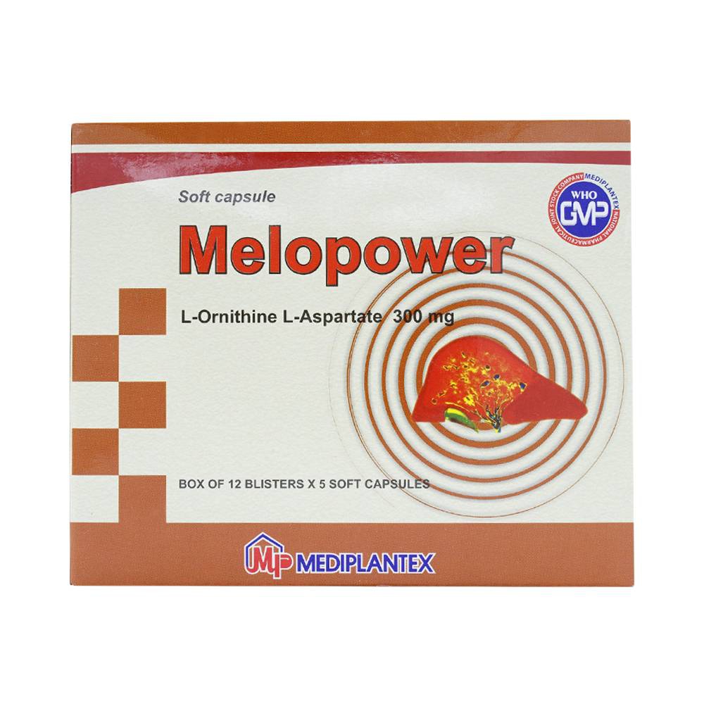 Viên nang mềm Melopower 300mg Mediplantex điều trị bệnh gan (12 vỉ x 5 viên)