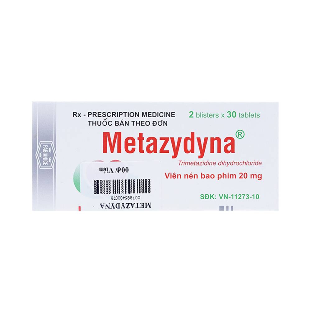 Thuốc Metazydyna 20mg Polpharma điều trị đau thắt ngực (2 vỉ x 30 viên)