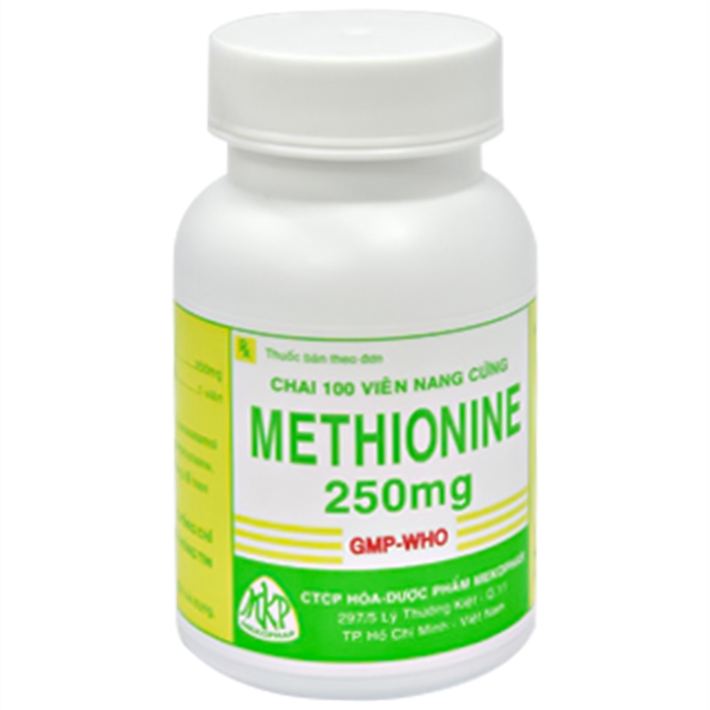 Viên nang cứng Methionine 250mg Mekophar điều trị quá liều paracetamol (100 viên)