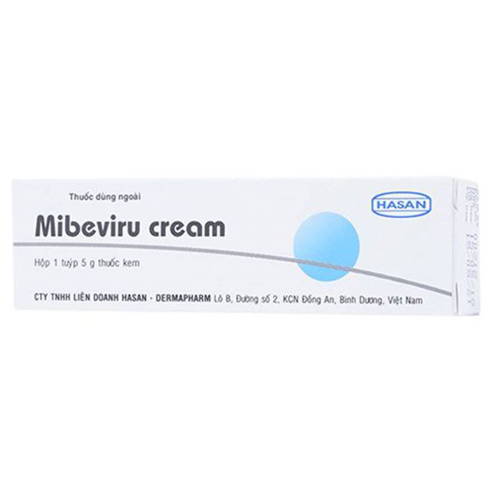 Kem bôi da Mibeviru Cream Hasan điều trị nhiễm Herpes Simplex (5g)