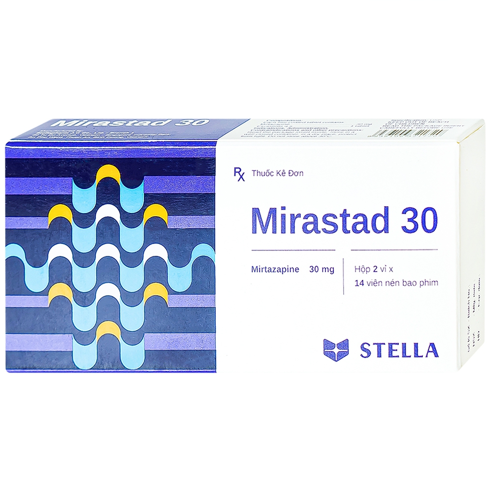 Viên nén Mirastad 30 Stella điều trị trầm cảm, duy trì cân bằng tinh thần (2 vỉ x 14 viên)