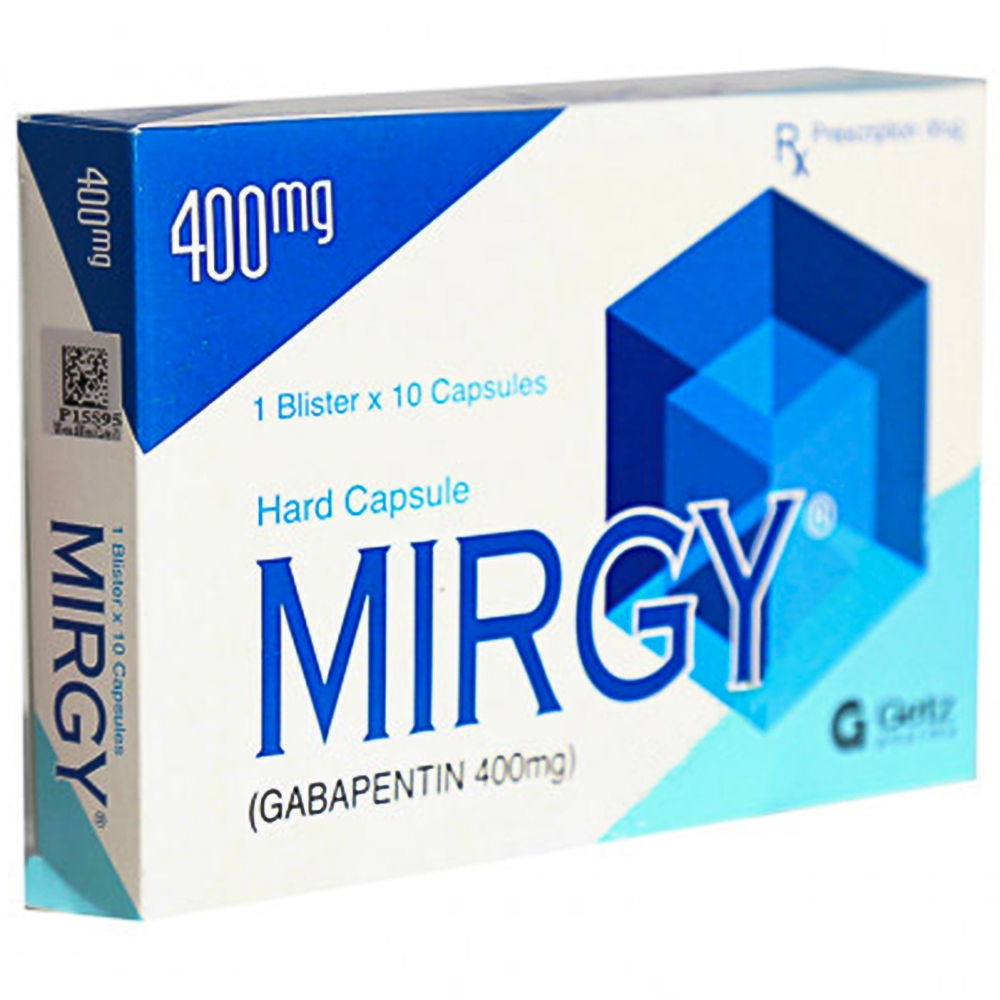 Viên nang cứng Mirgy 400mg Getz điều trị đau thần kinh, động kinh (1 vỉ x 10 viên)