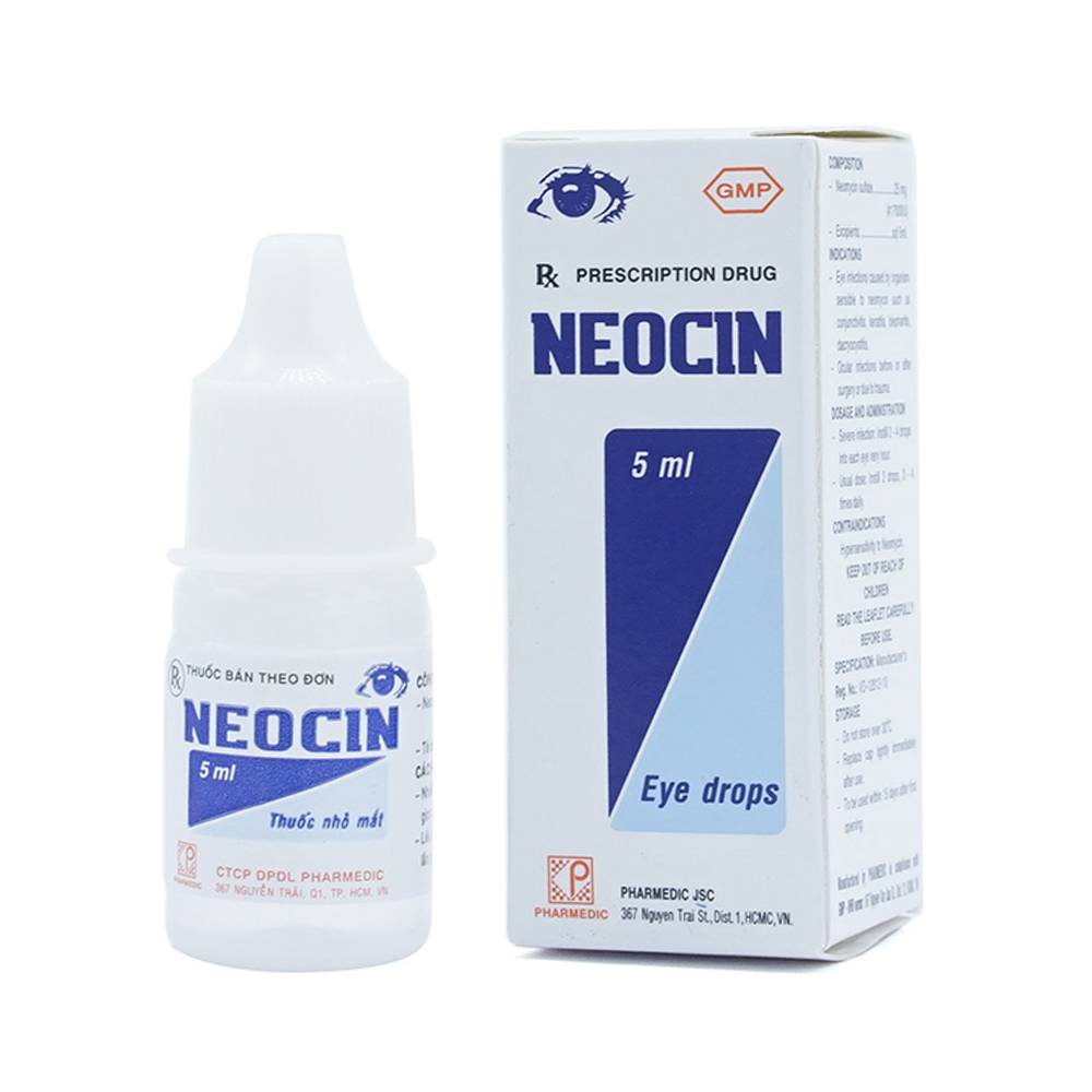 Thuốc nhỏ mắt Neocin Pharmedic điều trị viêm kết mạc, giác mạc (5ml)