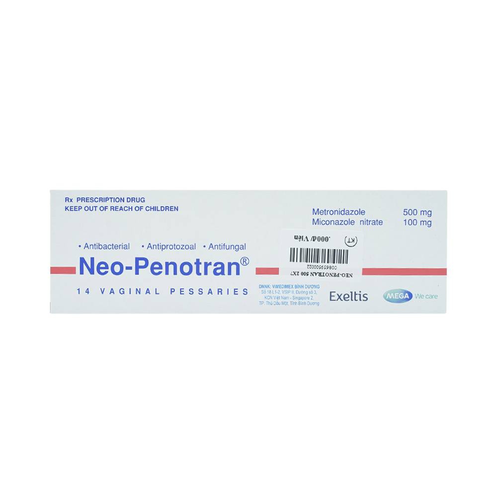 Viên đặt âm đạo Neo-Penotran MEGA We Care điều trị  viêm âm đạo (2 vỉ x 7 viên)