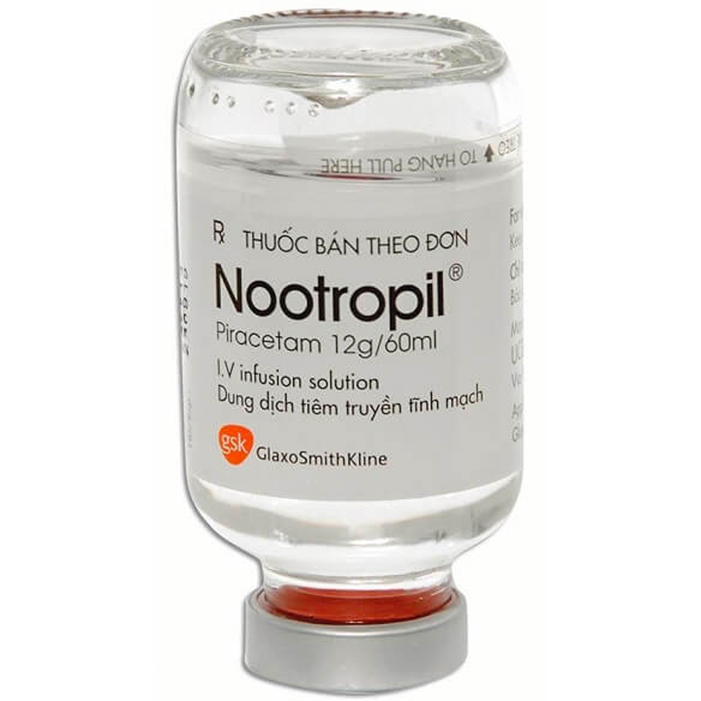 Dung dịch truyền Nootropil 12g/60ml GSK điều trị hội chứng tâm thần (60ml)