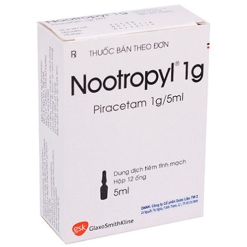 Dung dịch tiêm Nootropyl 1g GSK điều trị hội chứng tâm thần (2 vỉ x 6 ống x 5ml)