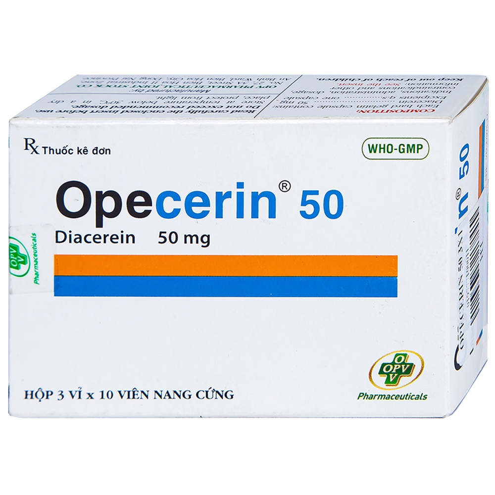 Thuốc Opecerin 50mg OPV điều trị thoái hóa khớp hông, gối (3 vỉ x 10 viên)