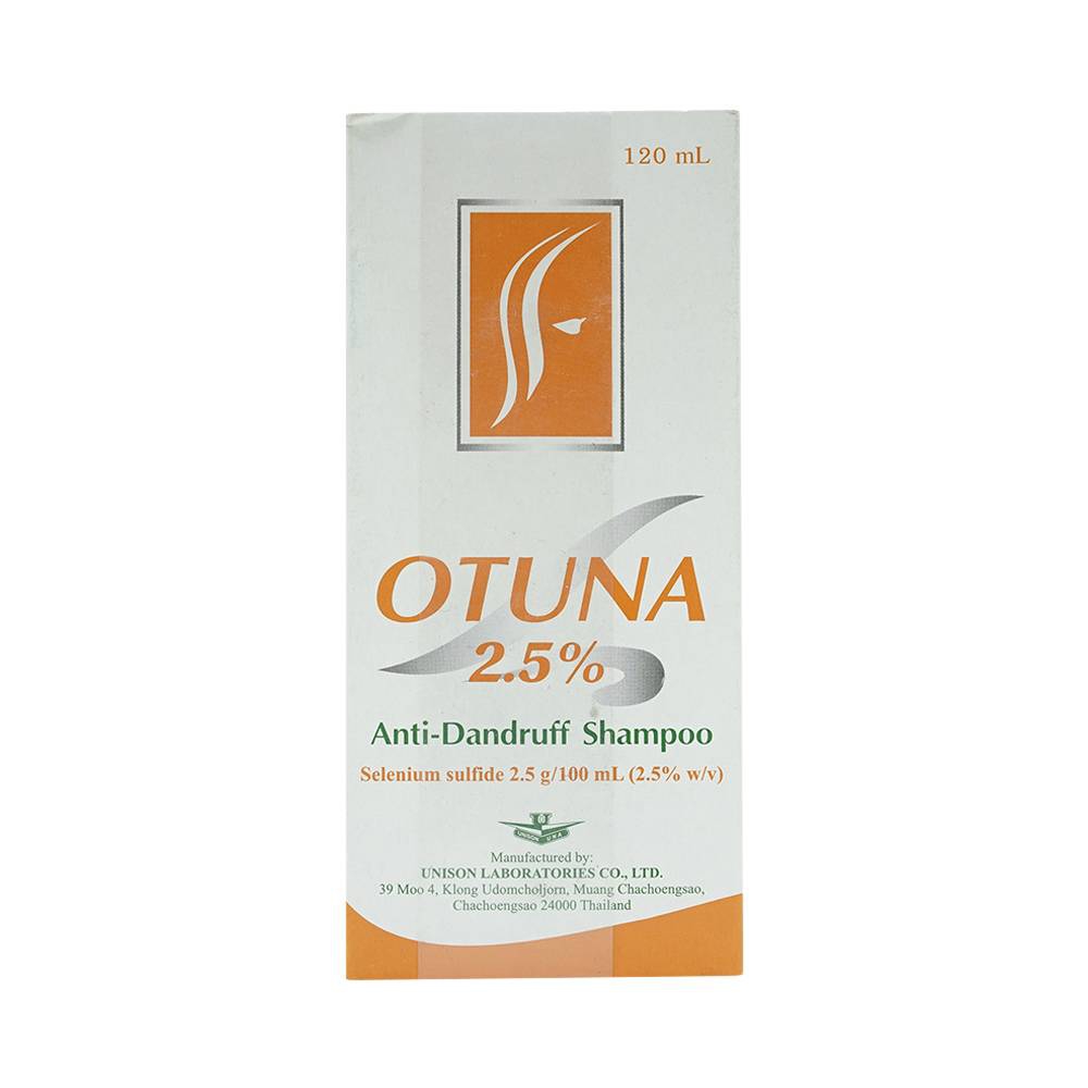 Dầu gội trị gàu Otuna 2.5% giảm viêm da tiết bã nhờn ở da đầu (120ml)