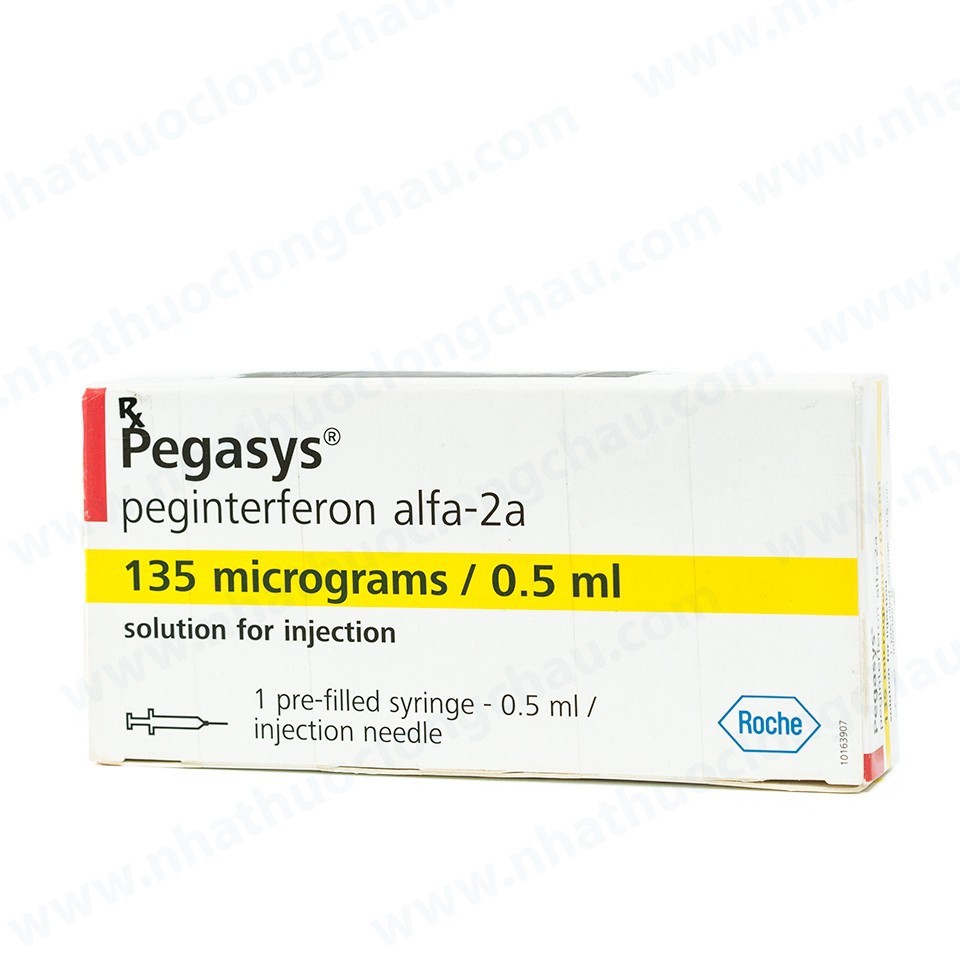 Thuốc tiêm Pegasys 135mcg/0,5ml Roche điều trị viêm gan siêu vi B và viêm gan siêu vi C 