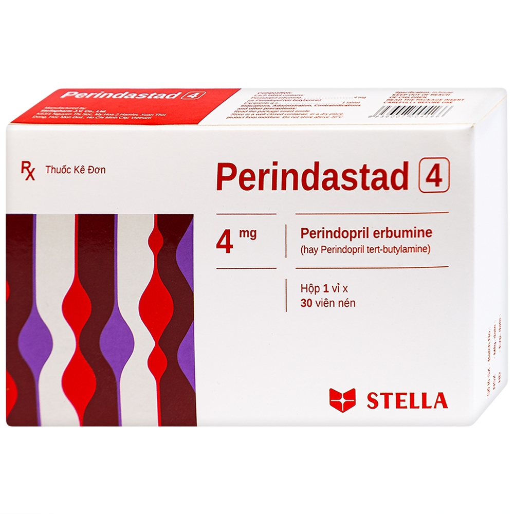 Thuốc Perindastad 4mg Stella điều trị tăng huyết áp (1 vỉ x 30 viên)