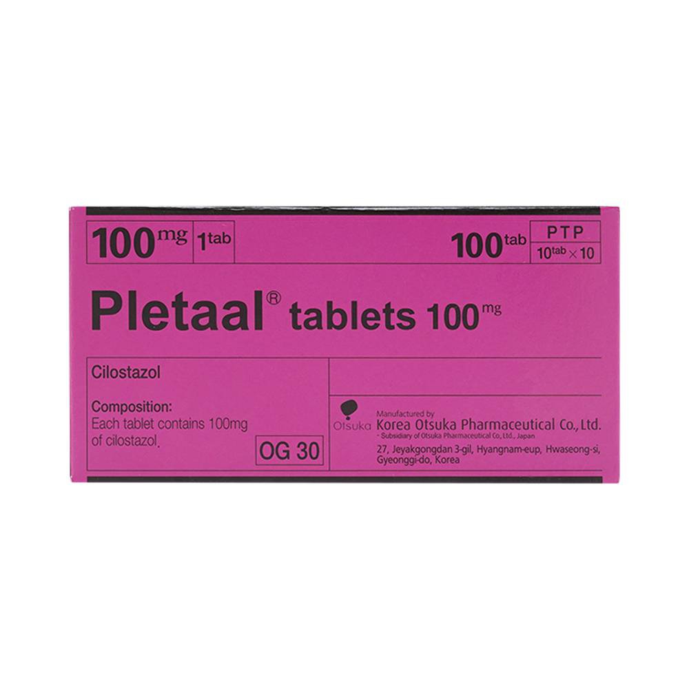 Viên nén Pletaal tablets 100mg Otsuka điều trị các chứng thiếu máu cục bộ (10 vỉ x 10 viên)