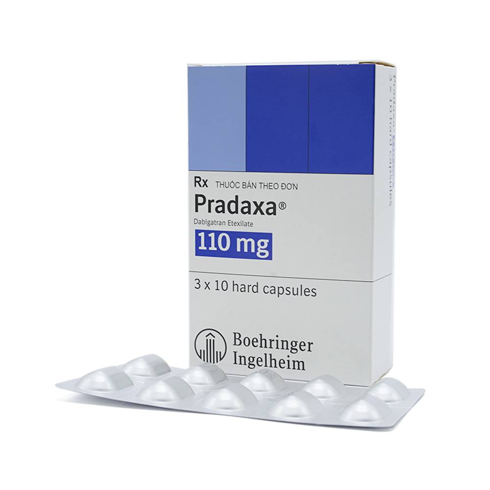 Viên nang cứng Pradaxa 110mg Boehringer phòng ngừa tai biến, đột quỵ (3 vỉ x 10 viên)