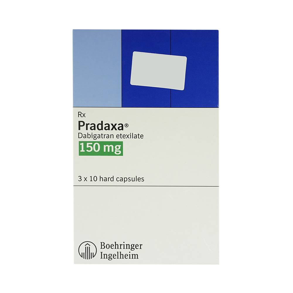 Viên nang cứng Pradaxa 150mg Boehringer phòng ngừa tai biến, đột quỵ (3 vỉ x 10 viên)