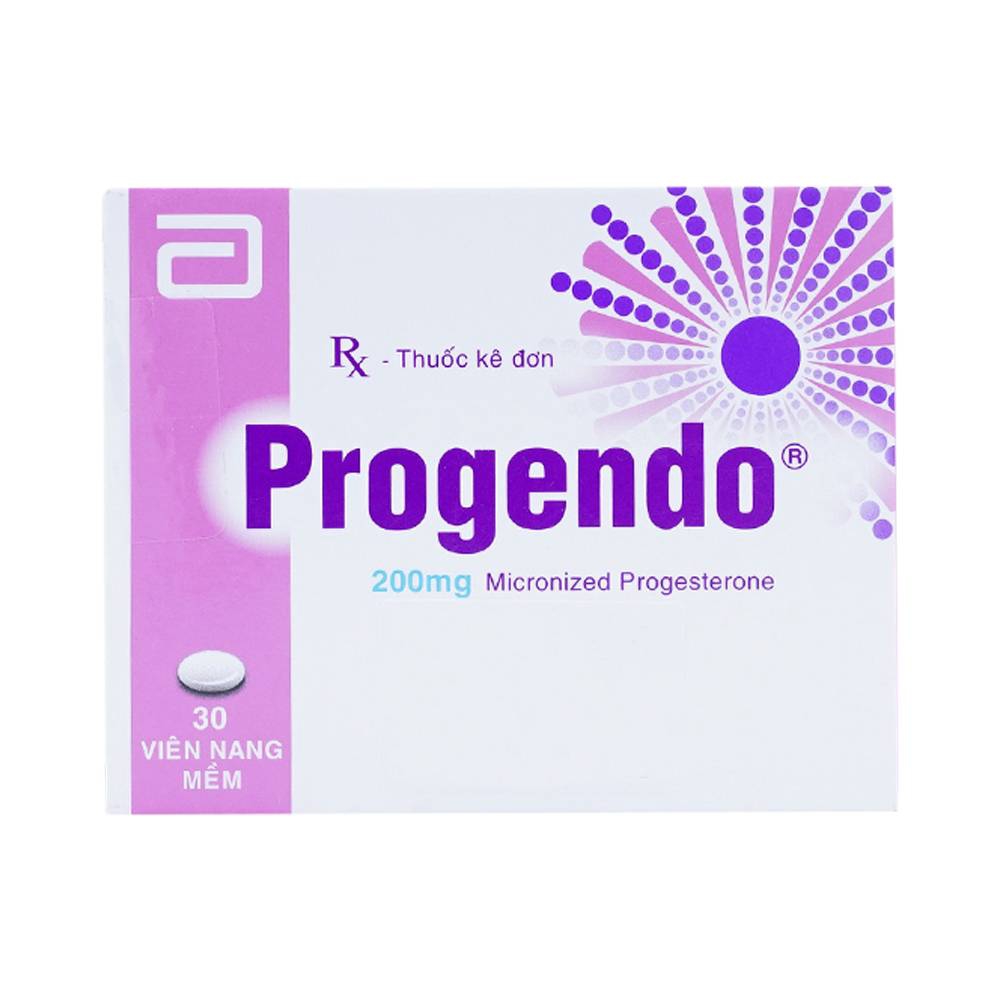 Thuốc Progendo 200mg Abbott điều trị xuất huyết tử cung do rối loạn chức năng (2 vỉ x 15 viên)