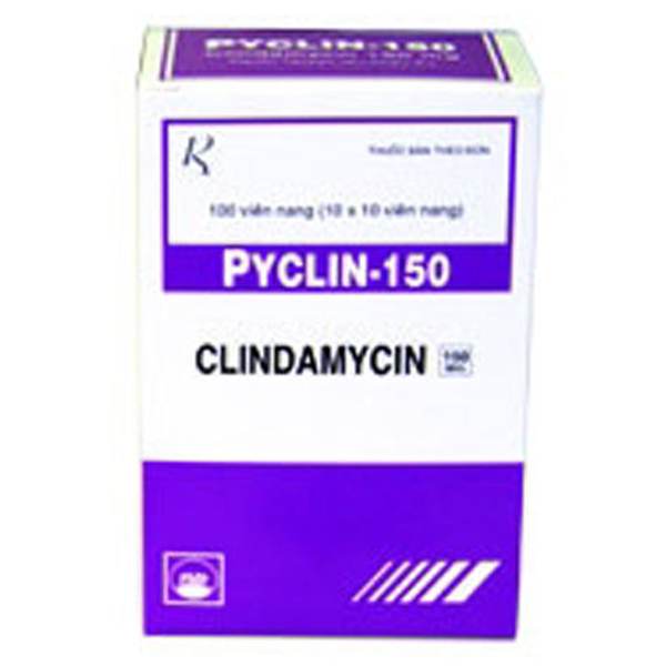 Thuốc Pyclin-150 Pymepharco điều trị các nhiễm khuẩn nặng (10 vỉ x 10 viên)