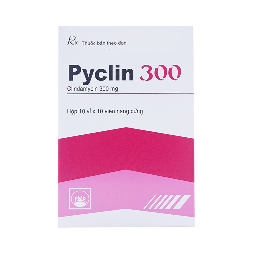 Thuốc Pyclin 300 Pymepharco hỗ trợ điều trị nhiễm khuẩn (10 vỉ x 10 viên)