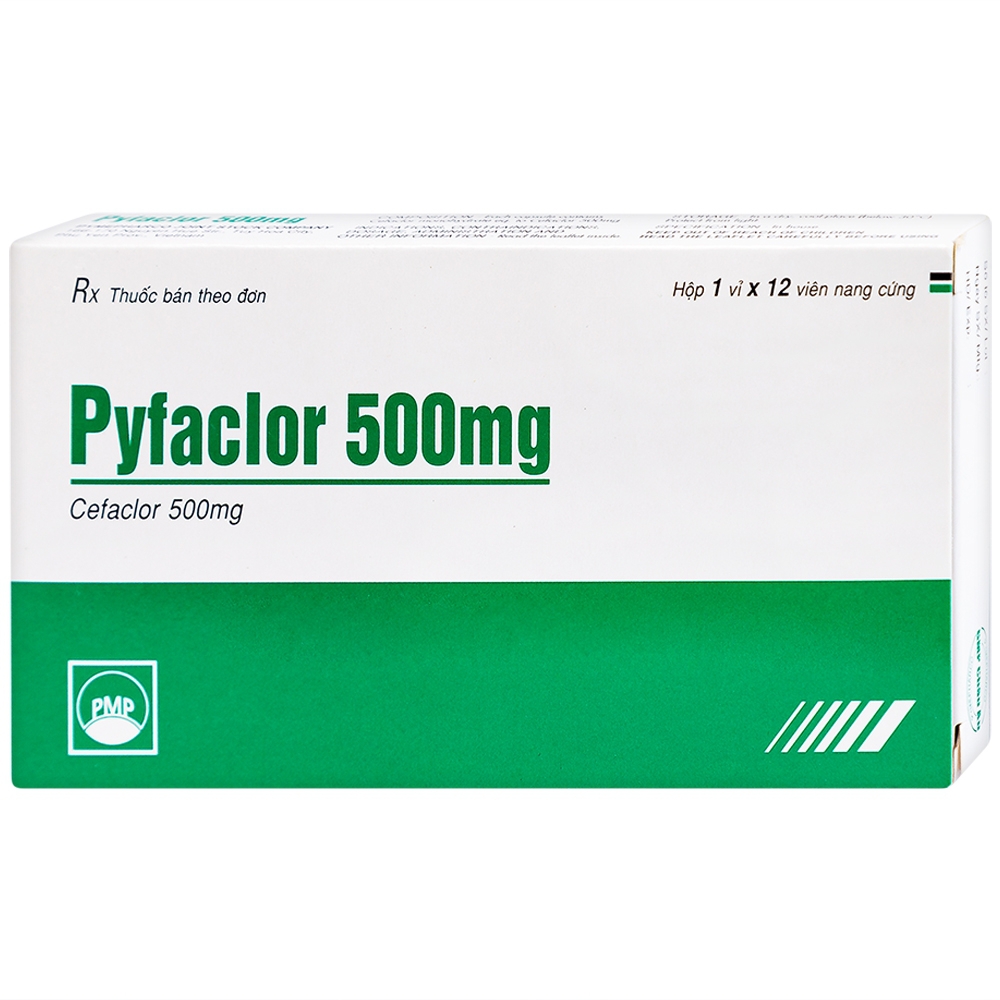 Thuốc Pyfaclor 500mg Pymepharco điều trị viêm tai giữa, nhiễm khuẩn đường hô hấp (1 vỉ x 12 viên)