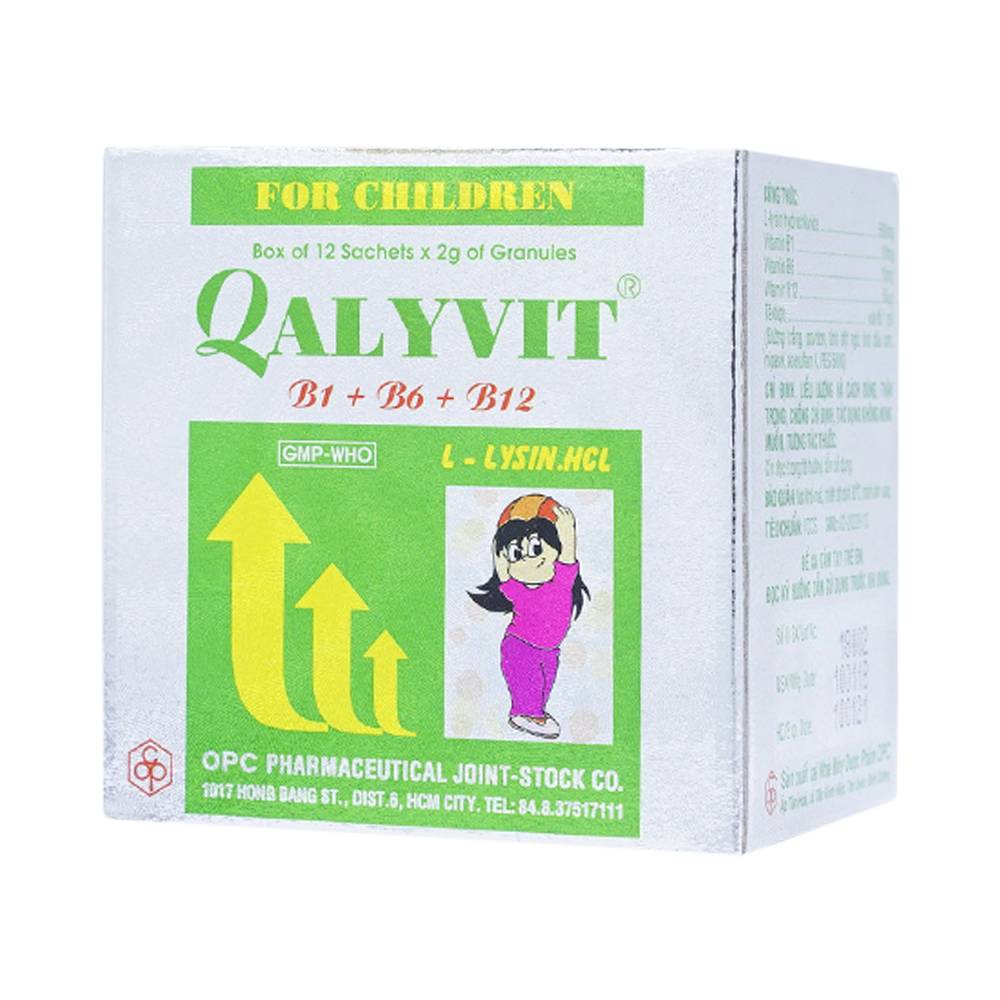 Cốm Qalyvit OPC bổ sung vitamin nhóm B (12 gói x 2g)