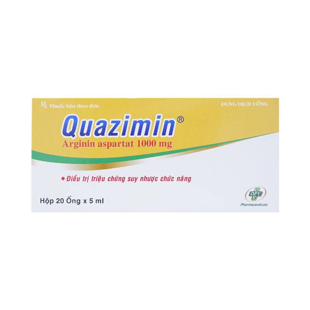 Siro Quazimin OPV điều trị triệu chứng suy nhược chức năng (4 vỉ x 5 ống x 5ml)