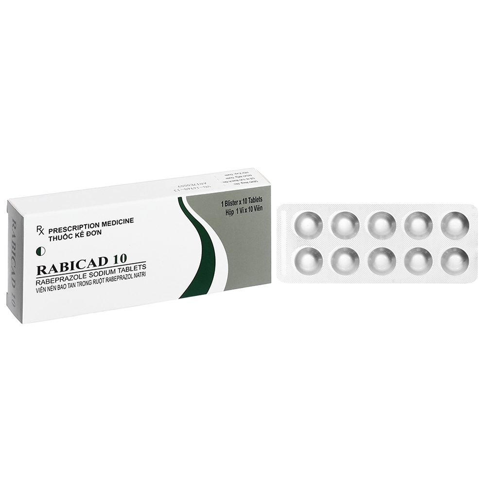 Thuốc Radicad 10 Cadila điều trị loét tá tràng, dạ dày (1 vỉ x 10 viên) 