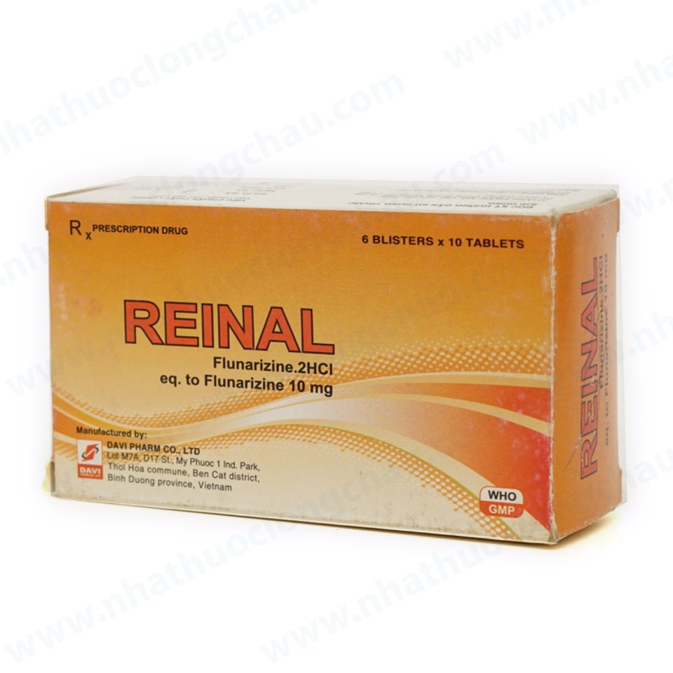 Thuốc Reinal 10mg Davi Pharm điều trị dự phòng cơn đau nửa đầu (6 vỉ x 10 viên)