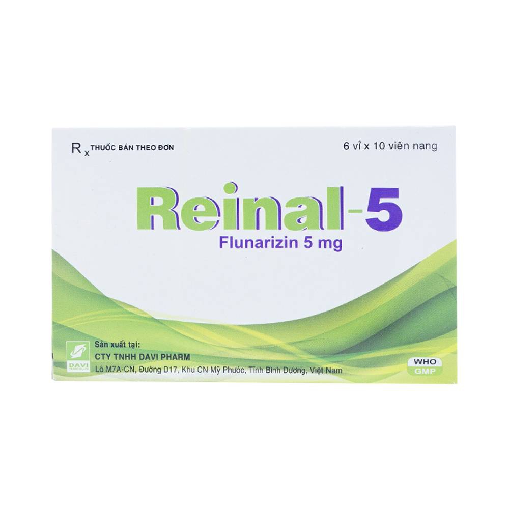 Thuốc Reinal-5 Davipharm điều trị dự phòng cơn đau nửa đầu (6 vỉ x 10 viên)