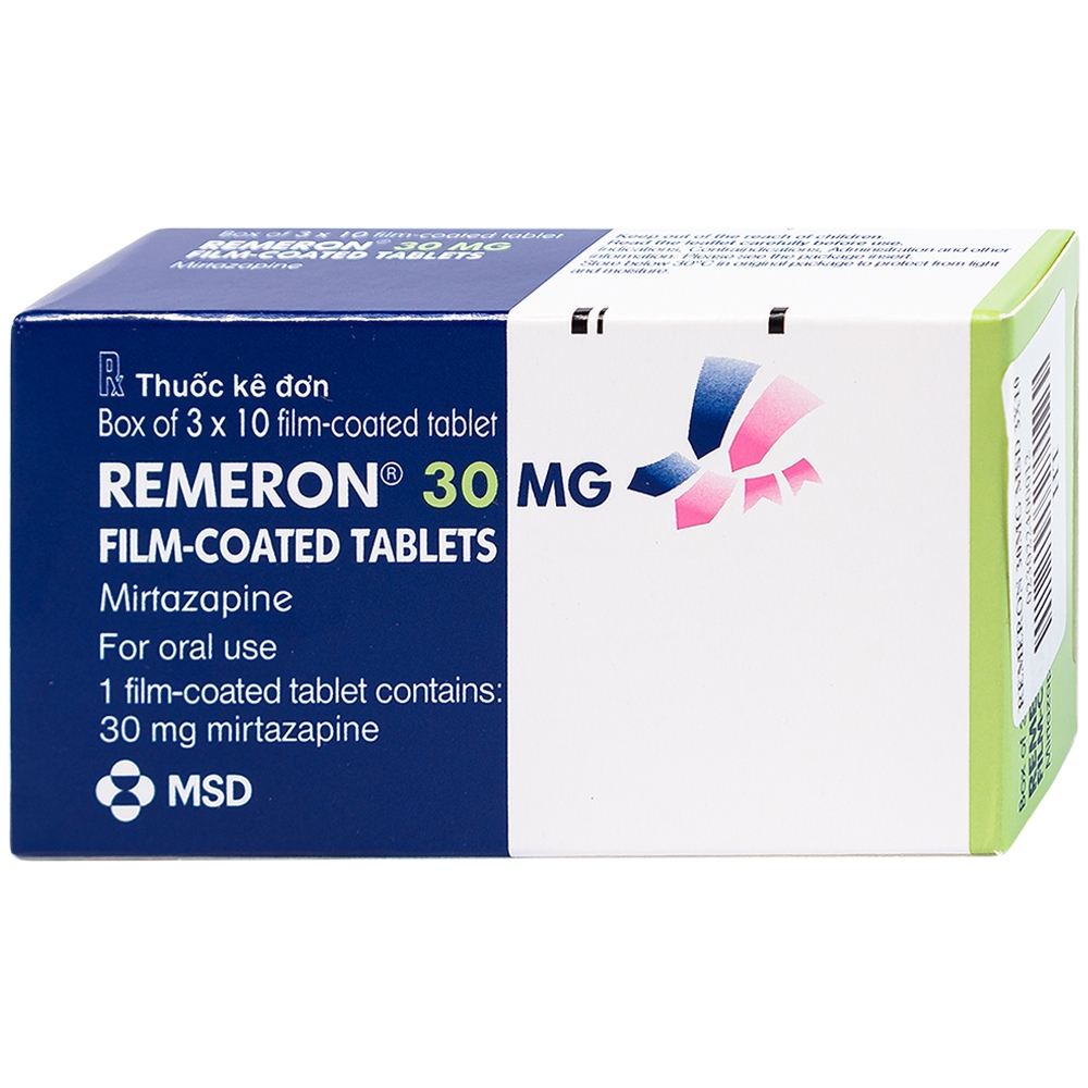 Thuốc Remeron 30mg MSD hỗ trợ điều trị trầm cảm nặng (10 viên) Nhà