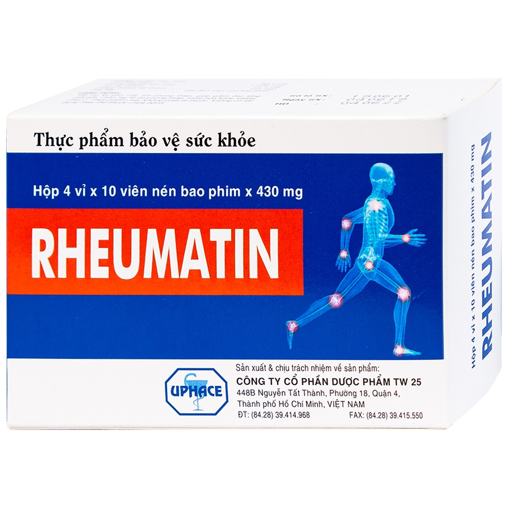 Thuốc Rheumatin Uphace hỗ trợ lợi gân cốt, trừ phong thấp (4 vỉ x 10 viên)