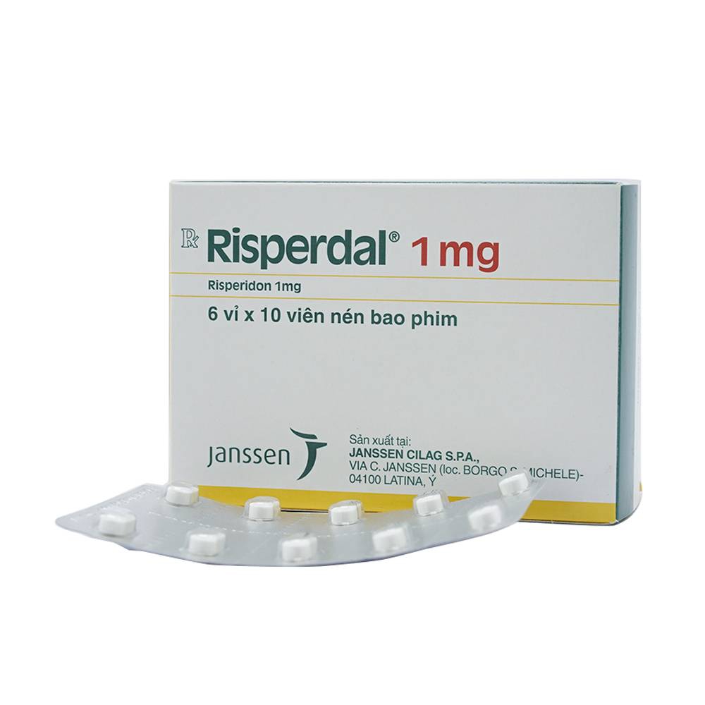 Thuốc Risperdal 1mg Janssen điều trị bệnh tâm thần phân liệt (6 vỉ x 10 viên)