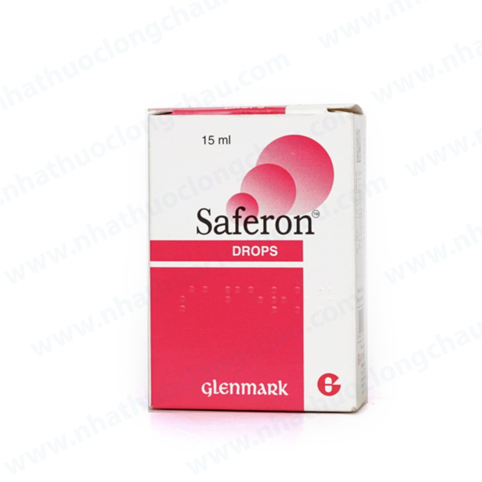 Siro Saferon Drops Glenmark dự phòng thiếu sắt ở trẻ em (15ml)