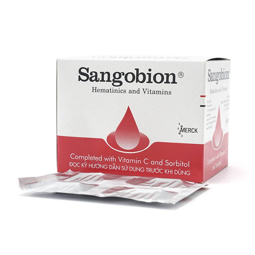 Thuốc Sangobion Merck bổ sung vitamin và khoáng chất cho phụ nữ mang thai và cho con bú (10 vỉ x 4 viên) 