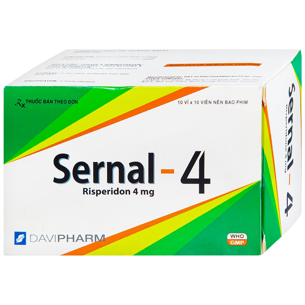 Thuốc Sernal-4 Davipharm điều trị bệnh loạn tâm thần cấp và mạn (10 vỉ x 10 viên)