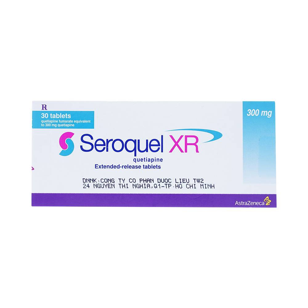 Thuốc Seroquel XR 300mg AstraZeneca điều trị tâm thần phân liệt (3 vỉ x 10 viên)