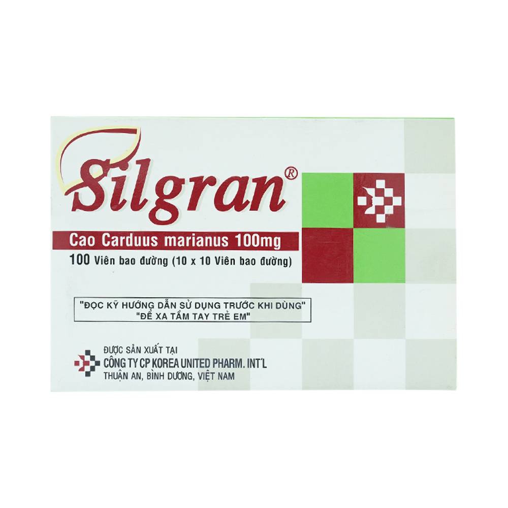 Thuốc Silgran 100mg United điều trị nhiễm độc gan, bảo vệ tế bào gan (10 vỉ x 10 viên)