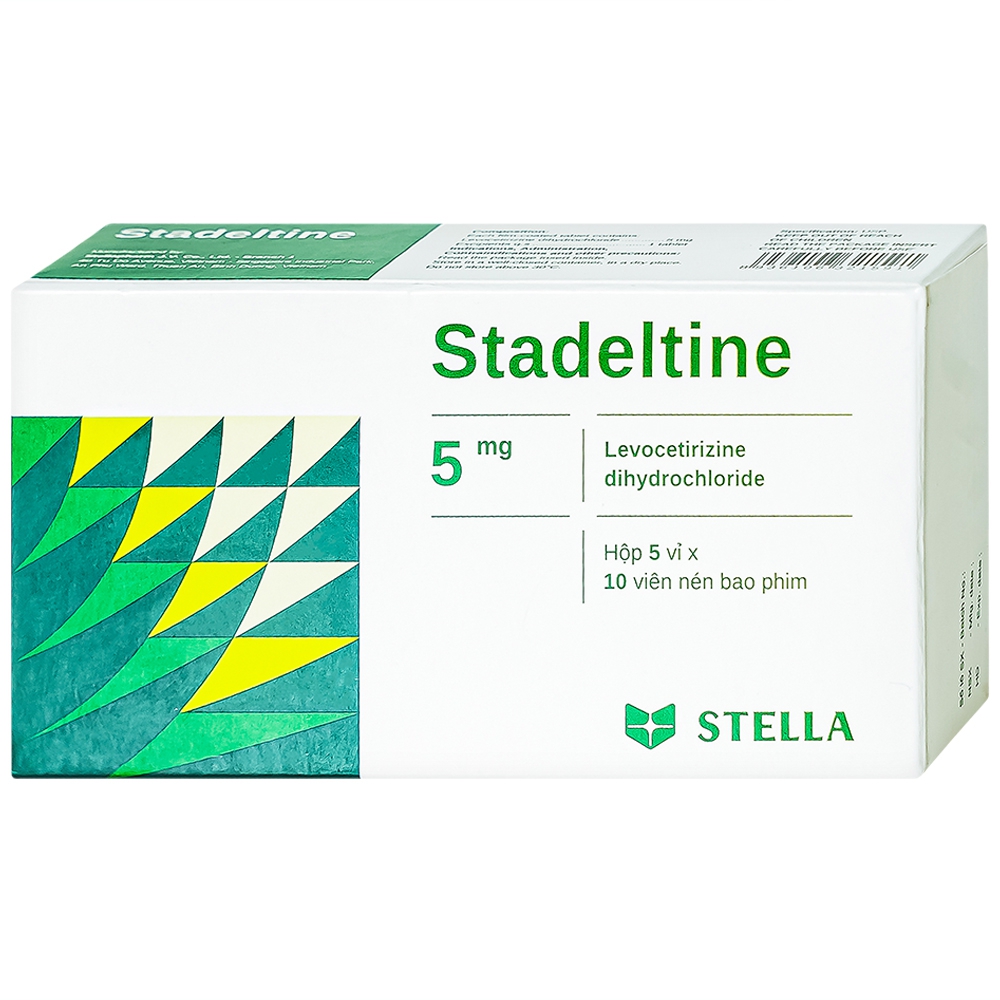 Thuốc Stadeltine 5mg Stella giảm các triệu chứng ở mắt và mũi ( 5 vỉ x 10 viên)