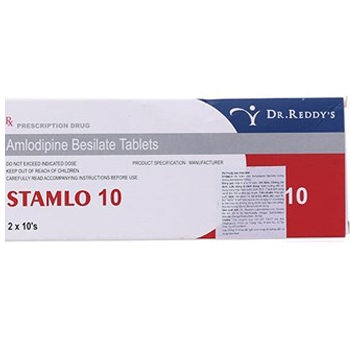 Thuốc Stamlo 10 Dr. Reddy's điều trị tăng huyết áp, đau thắt ngực ổn định mạn tính (2 vỉ x 10 viên)