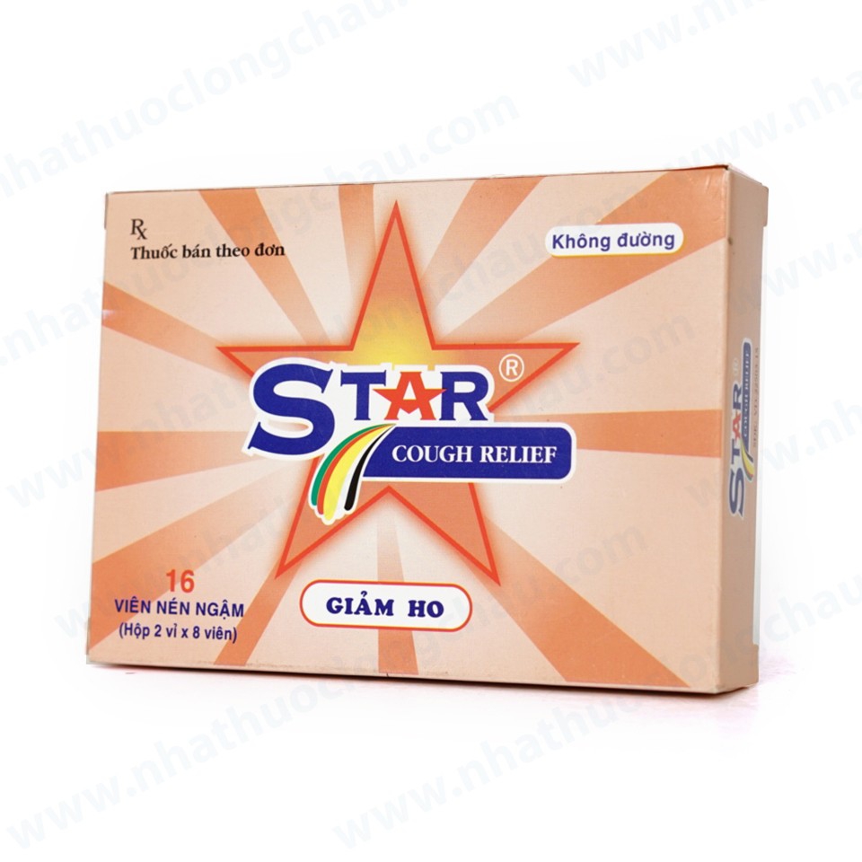 Viên ngậm Star Cough Relief OPV giảm tạm thời triệu chứng ho (2 vỉ x 8 viên)