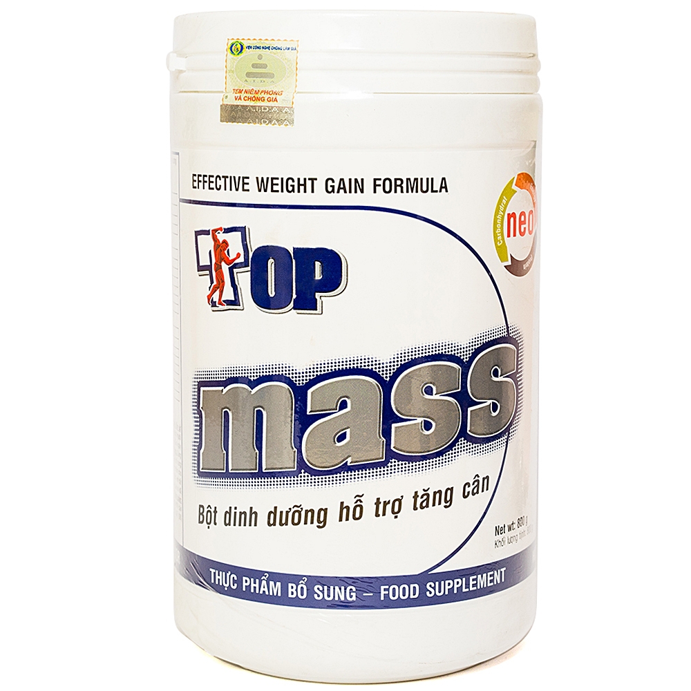 Bột dinh dưỡng Top Mass hương vani hỗ trợ tăng cân (800g)