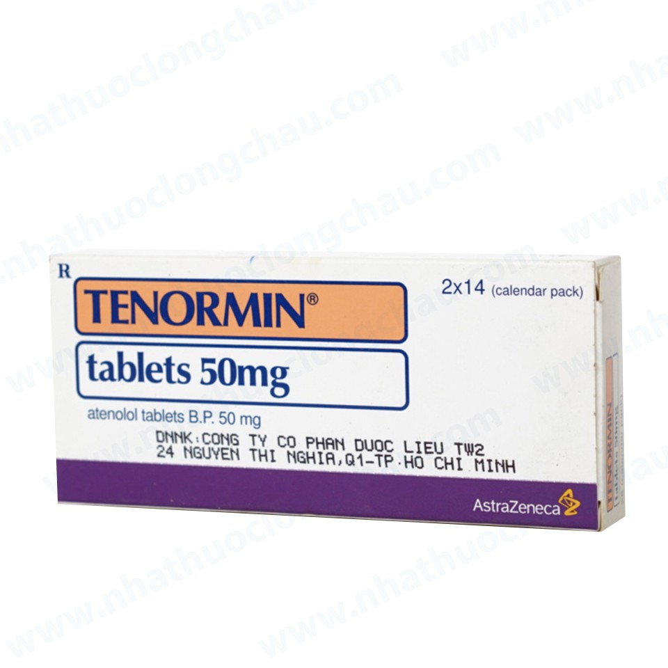 Thuốc Tenormin tablets 50mg AstraZeneca điều trị tăng huyết áp, đau thắt ngực (2 vỉ x 14 viên)