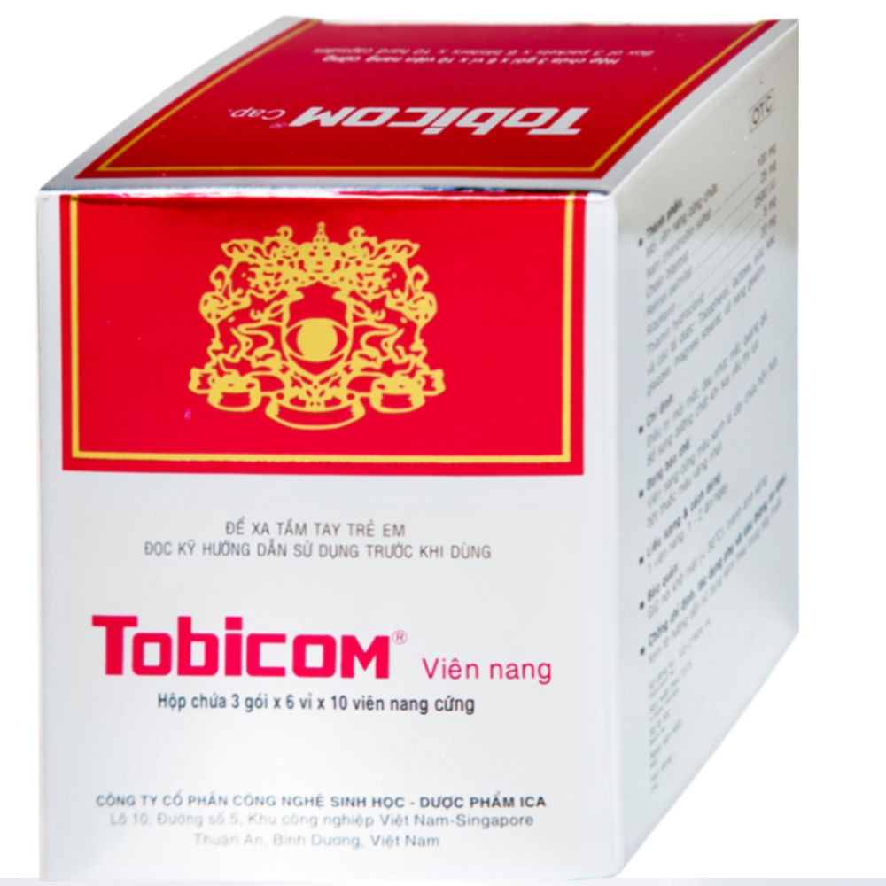 Thuốc Tobicom ICA hỗ trợ điều trị mỏi mắt, đau nhức mắt (3 gói x 6 vỉ x 10 viên)