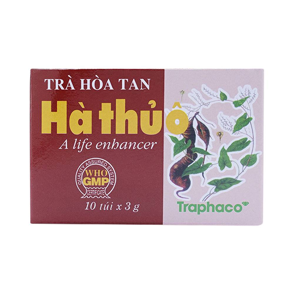 Trà hòa tan Hà Thủ Ô Traphaco bổ huyết, bổ can thận, làm đen râu tóc (10 gói x 3g)