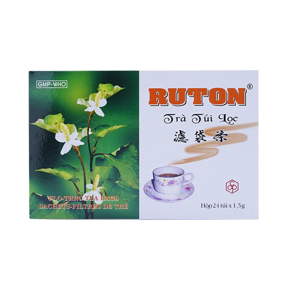 Trà túi lọc Ruton OPC thông tiểu, nhuận tràng, điều trị giãn tĩnh mạch (24 túi x 1,5g)